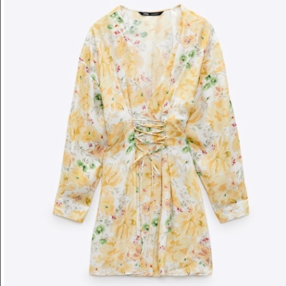 Zara floral print dress bloggers favorite NWT - Picture 11 of 12
